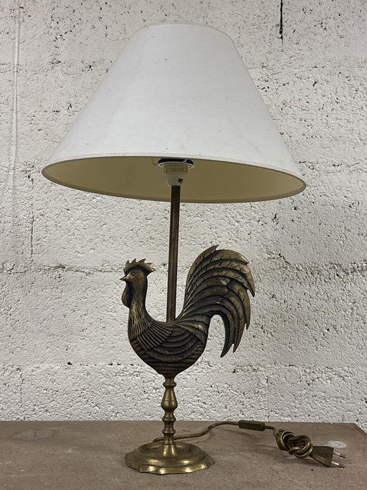 Lampe – Coq en laiton / Bronze
