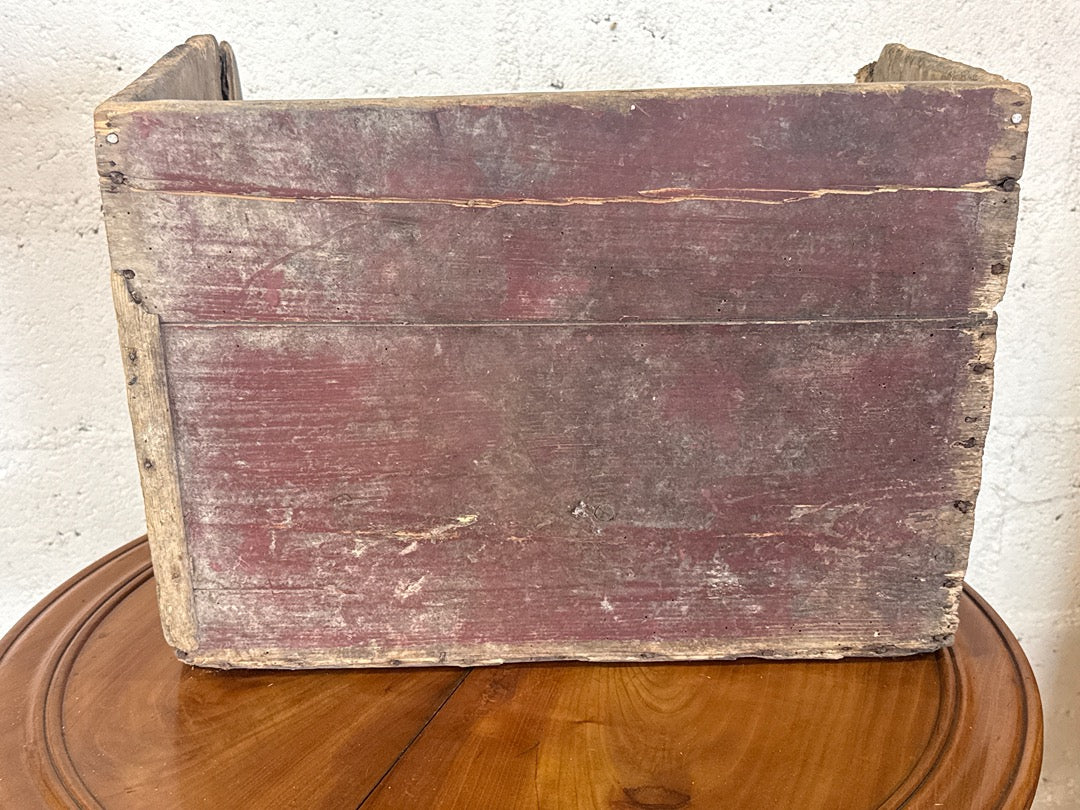 Caisse bois ancienne – Bac rangement vintage