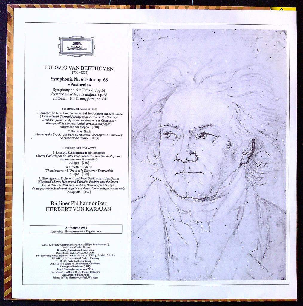 Disque vinyle – Beethoven Karajan – Musique classique – Symphonie Pastorale