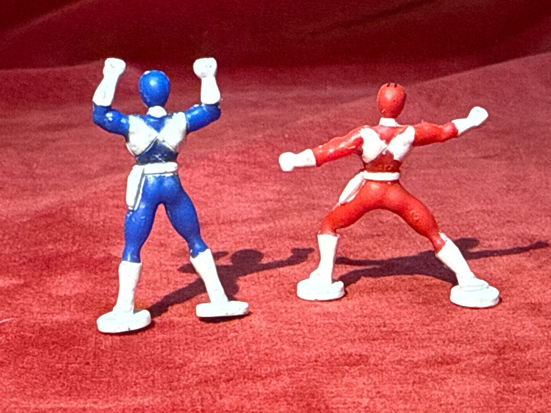 Figurines Power Rangers Blue Ranger et Red Ranger