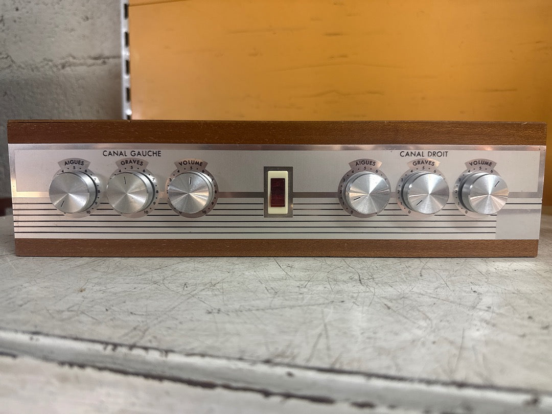 Amplificateur Vintage – Sans Marque – Hifi de salon – Bois et aluminium