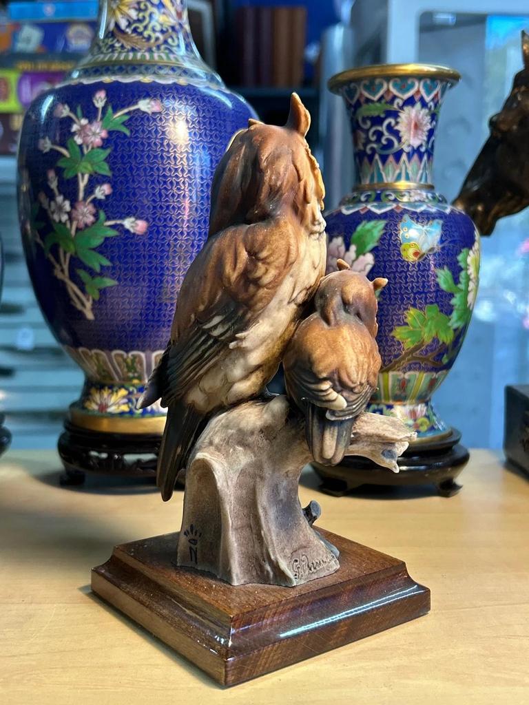 Statuette sculpté Chouette / Hibou signé Giuseppe Armani