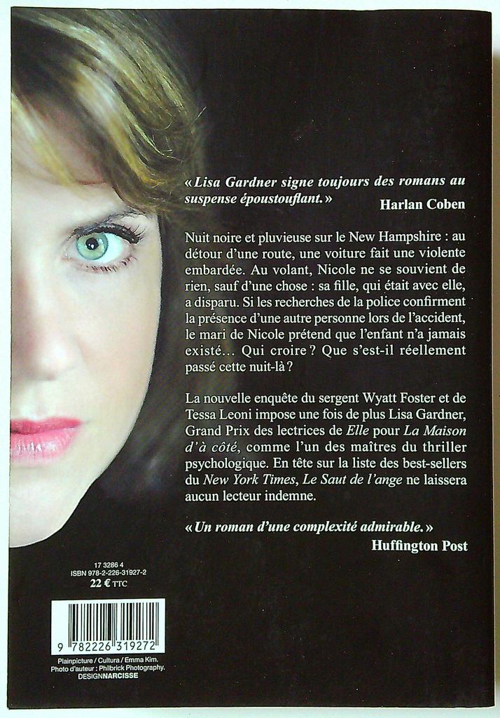 livre Le Saut de l'ange Lisa Gardner Littérature