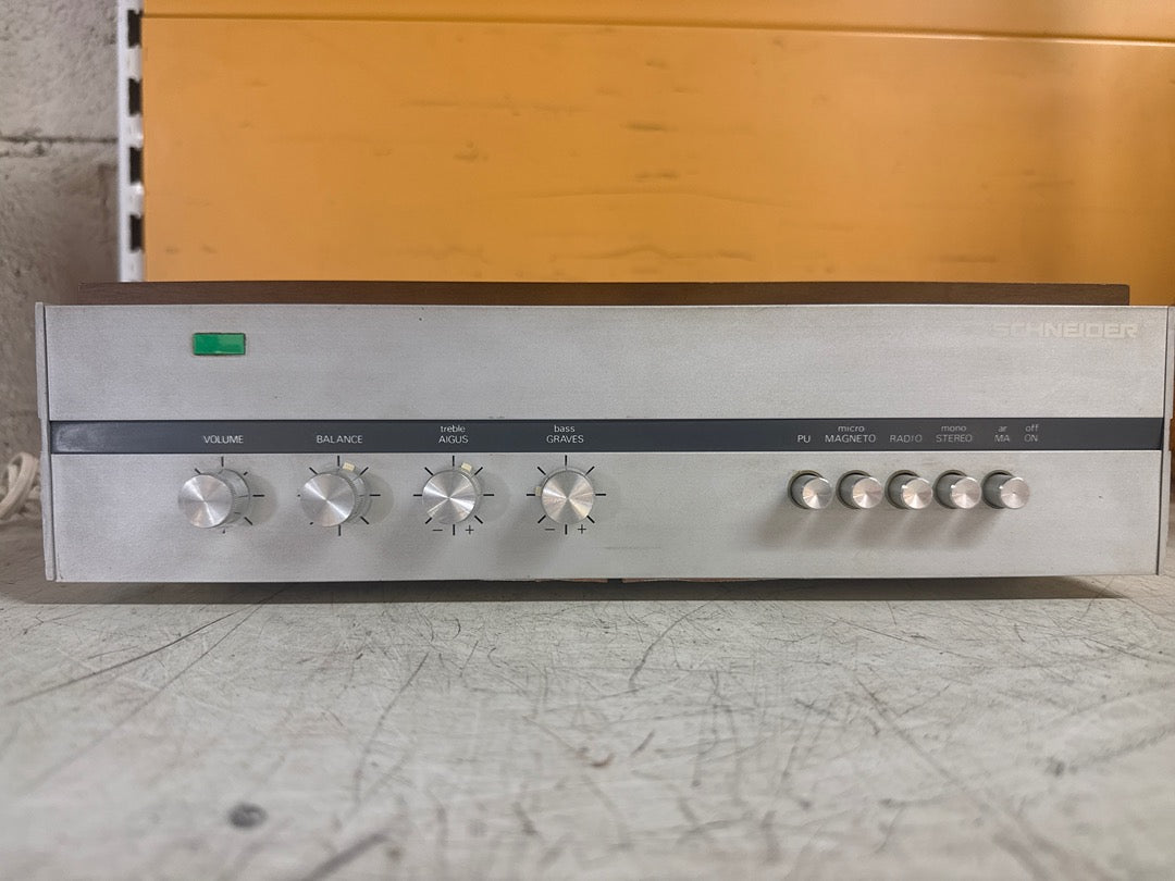 Amplificateur – Schneider Audio 3000 – Hifi – Vintage bois et argent