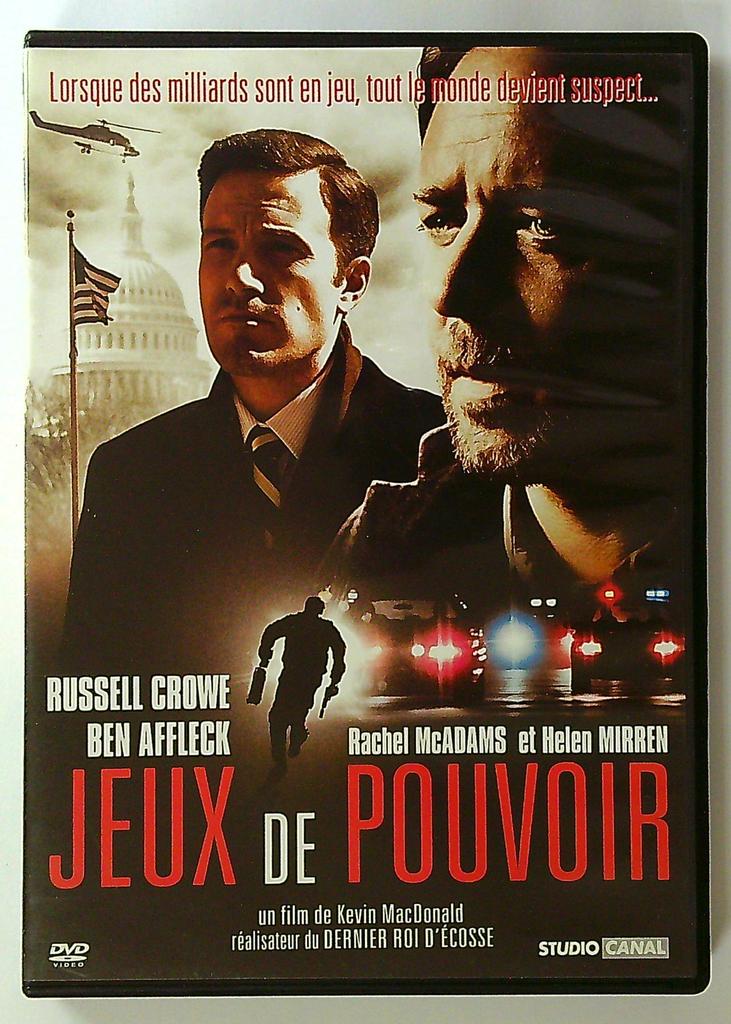 Dvd Jeux de Pouvoir Russell Crowe Ben Affleck Studio Canal