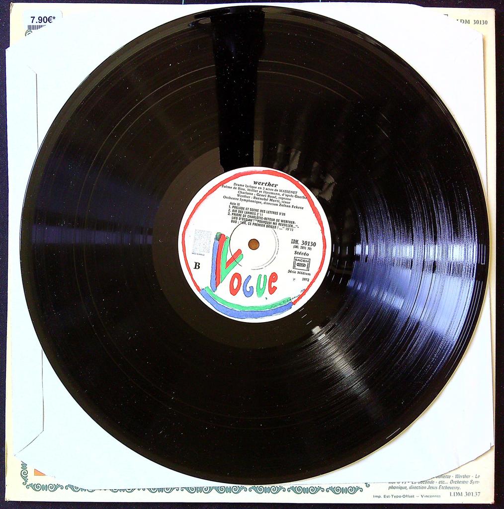 Vinyle – Massenet Werther – Musique – Opera classique