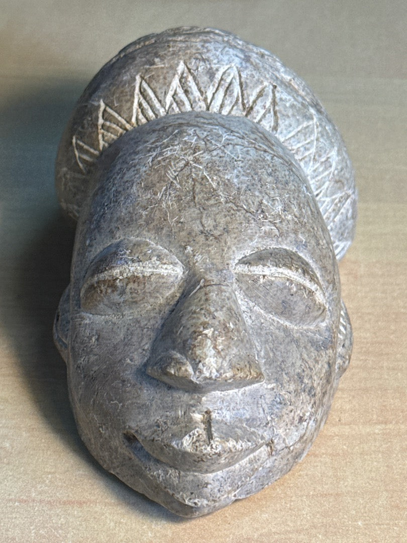 Sculpture tête en pierre – Artisanat – Décoration – Style ethnique