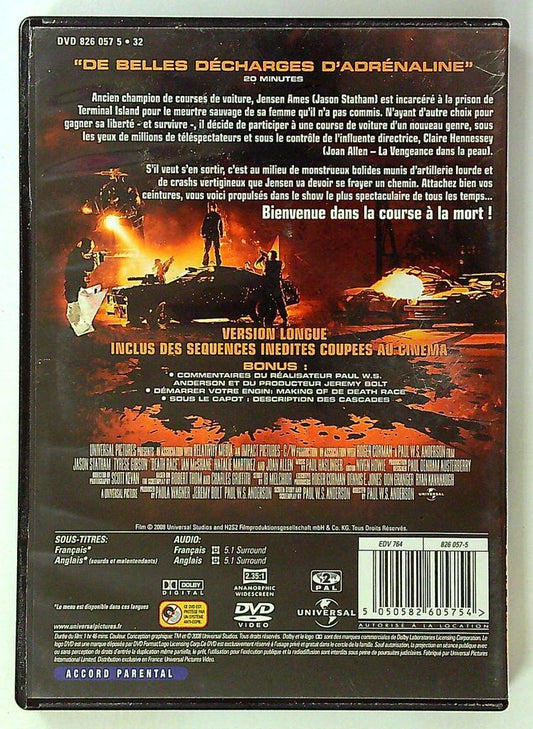 Dvd Death Race Course à la mort Version Longue Jason Statham