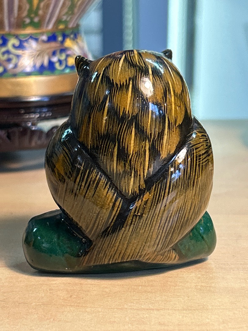 Figurine Hibou / Chouette vintage en céramique