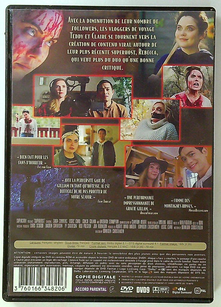 Dvd Superhost film horreur