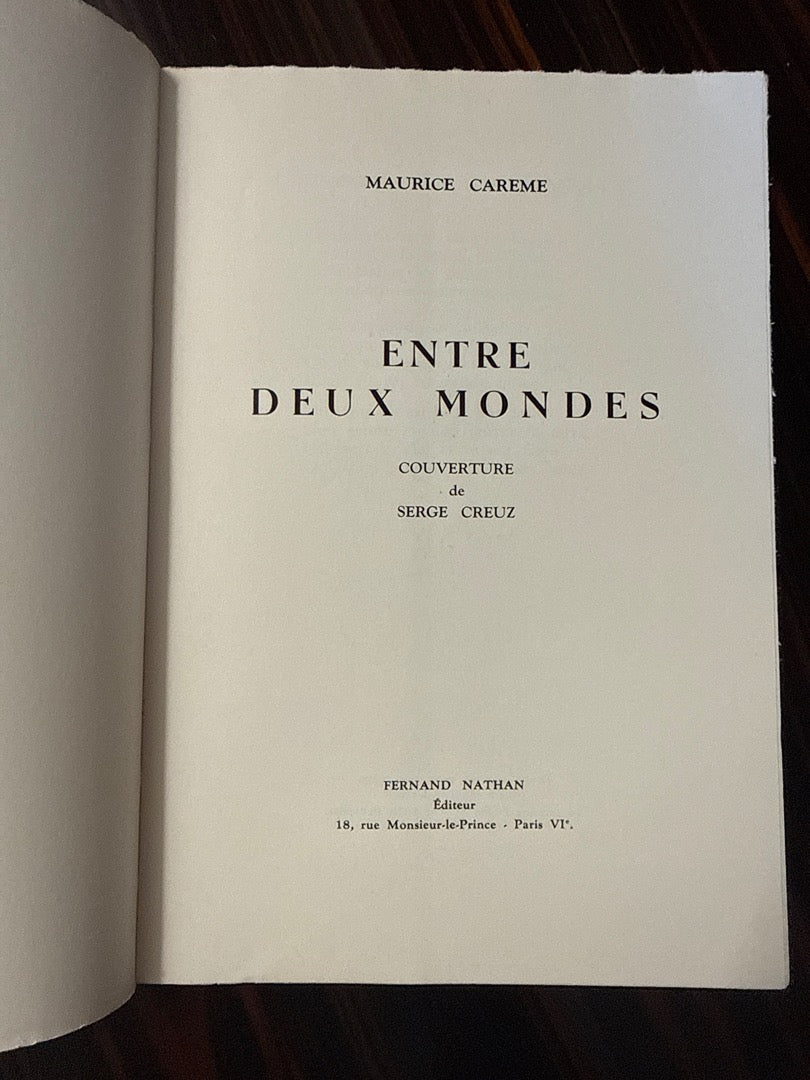 Livre – Maurice Carême – Poésie – Entre deux mondes 1970