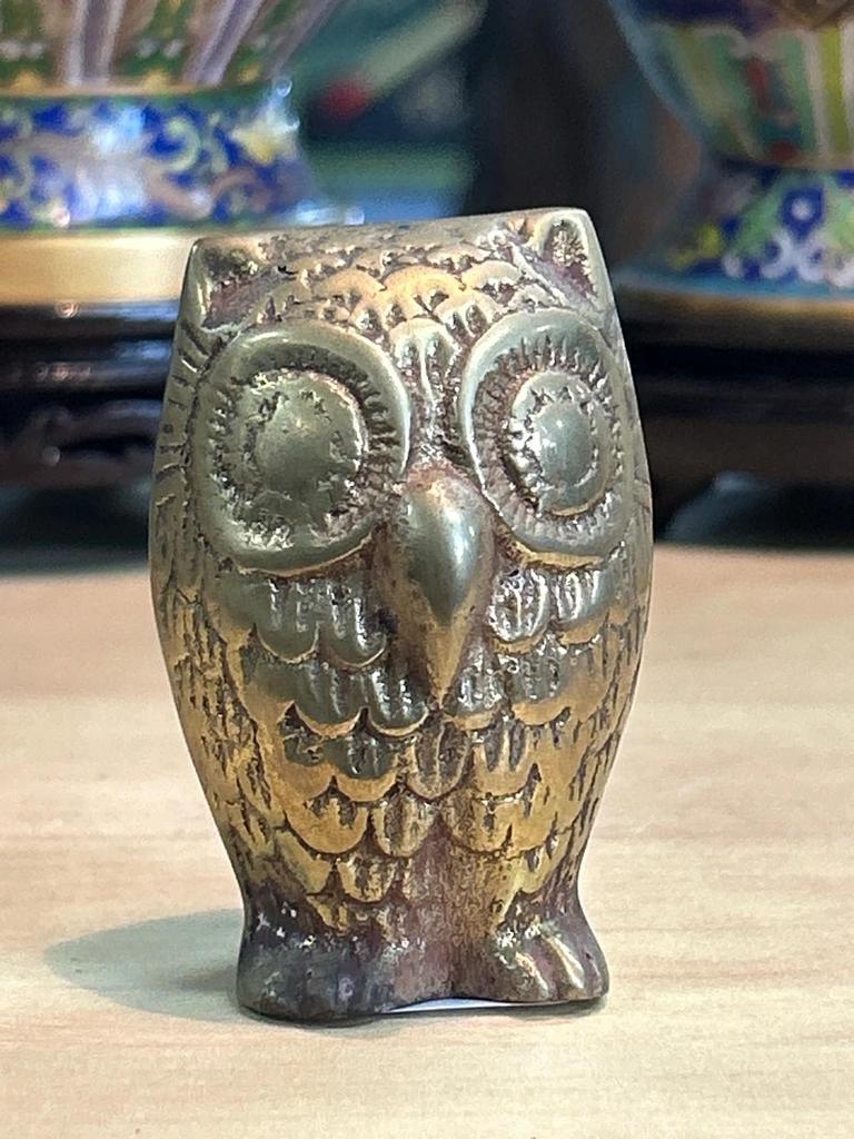 Statuette Chouette / Hibou en Laiton