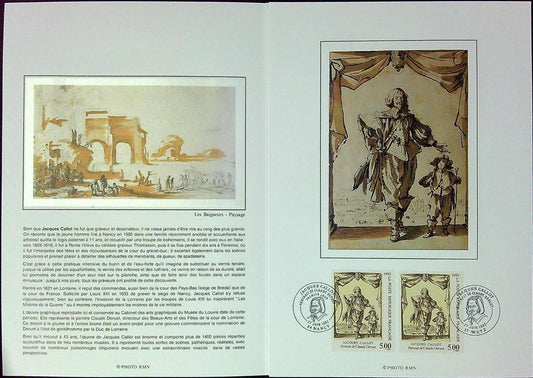 Jacques Callot Enveloppe Dépliant Timbre 1er jour Encart Fdc Yvert et Tellier