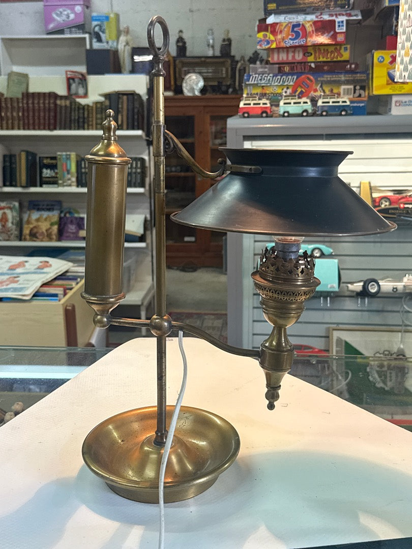 Lampe de bureau – Style étudiant – Luminaire – Laiton et métal noir