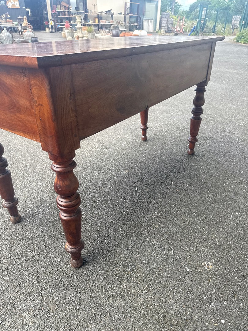 Bureau en bois – Style Louis Philippe – Mobilier – Deux tiroirs