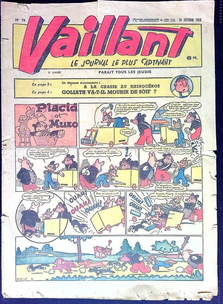 Journal Bd Vaillant N° 76 – Édition 1946 – Collection