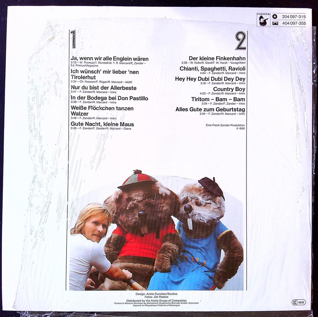 Disque Vinyle Frank Zander Ja wenn wir alle Englein wären