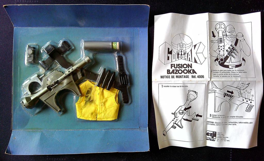 Coffret Fusion Bazooka Goldorak Ceji Arbois Vintage Neuf en boite scellée Misb avec flap d'origine