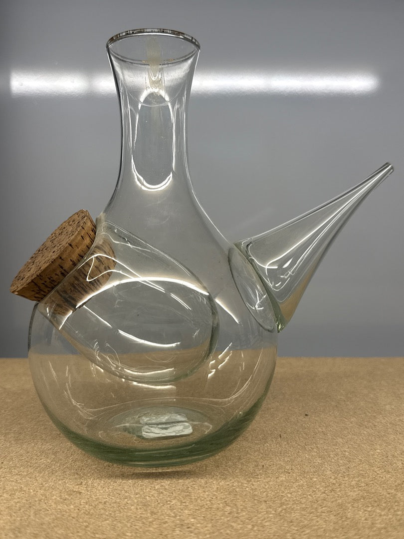 Carafe À Vin – Art De La Table – Verre Soufflé Avec Bouchon