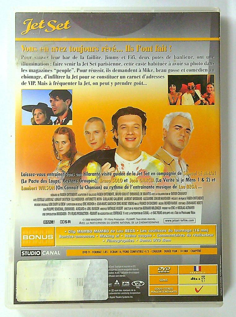 dvd Film Jet Set Fabien Onteniente Studio Canal