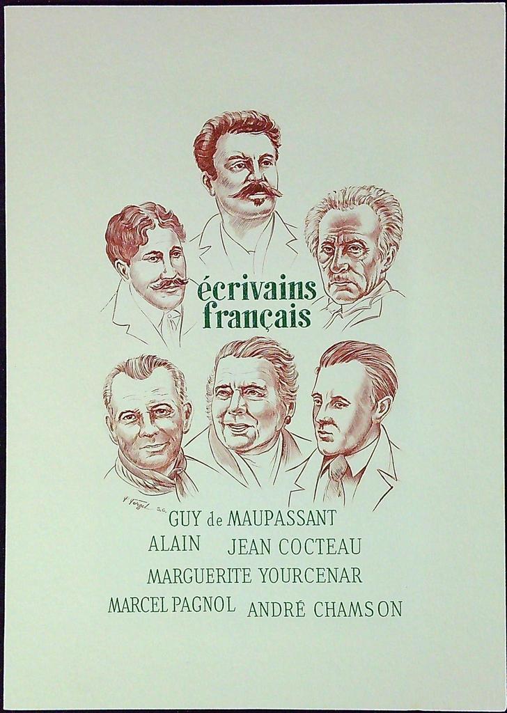 Écrivains Français Enveloppe Dépliant Timbre 1er jour Encart Fdc Yvert et Tellier