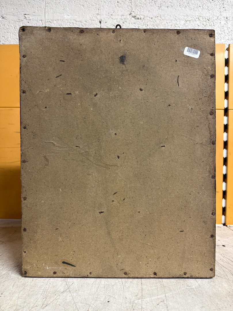 Cadre ancien – Herbier artificiel sous verre