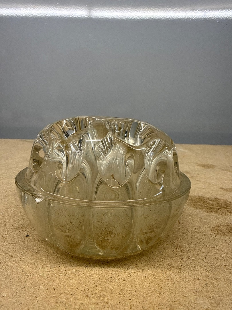 Pique-fleurs – Portieux – Décoration – En verre transparent ancien
