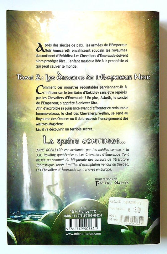 Les Chevaliers d'émeraude Tome 2 Anne Robillard