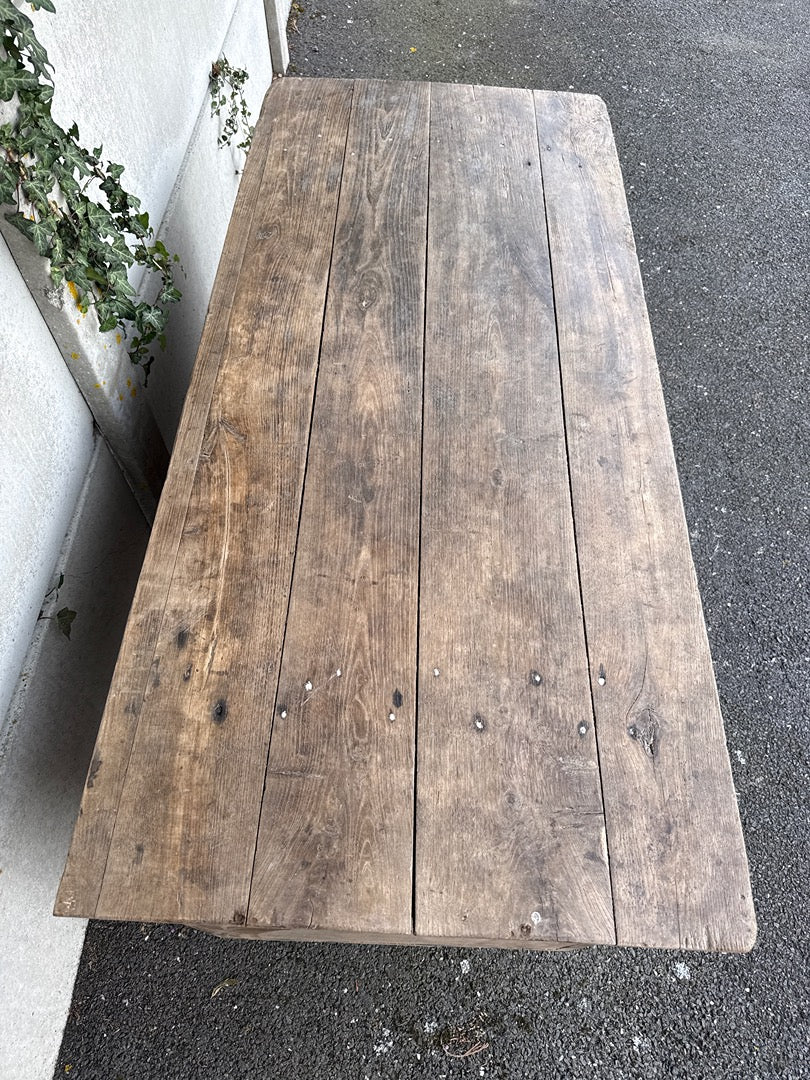 Coffre en bois – Vintage – Boîte – Bois brut marron