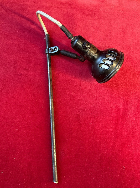 Lampe Singer noire orientable avec tige de fixation, non testée