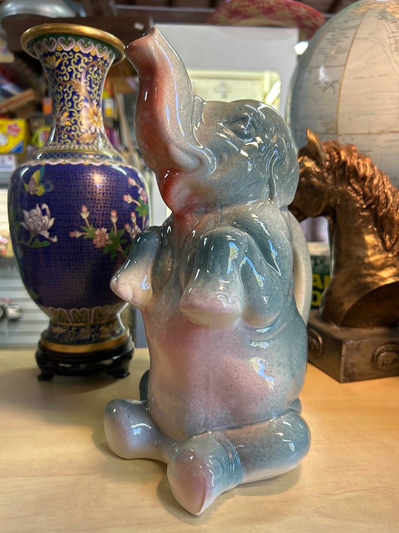 Pichet Barbotine Éléphant Vintage