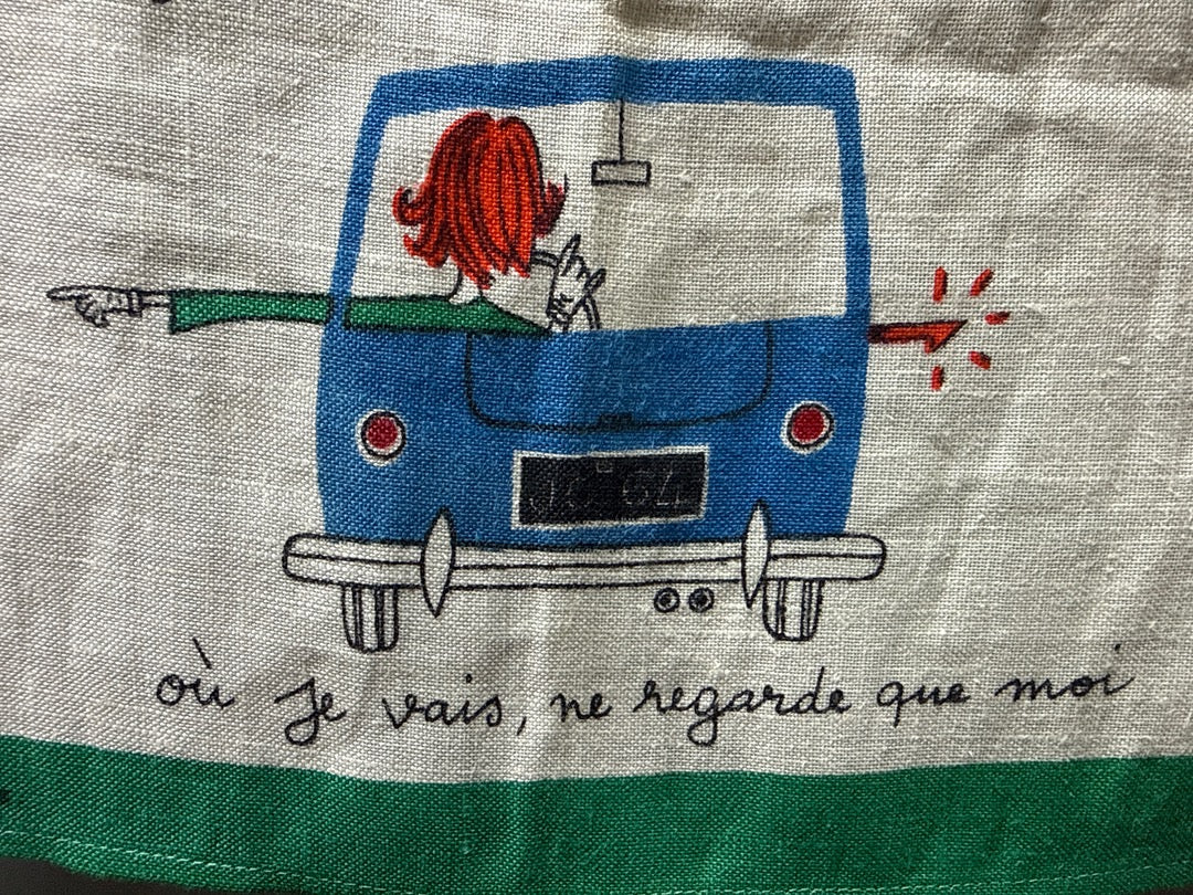 Torchon Jacques Charmoz – Code de la route au féminin