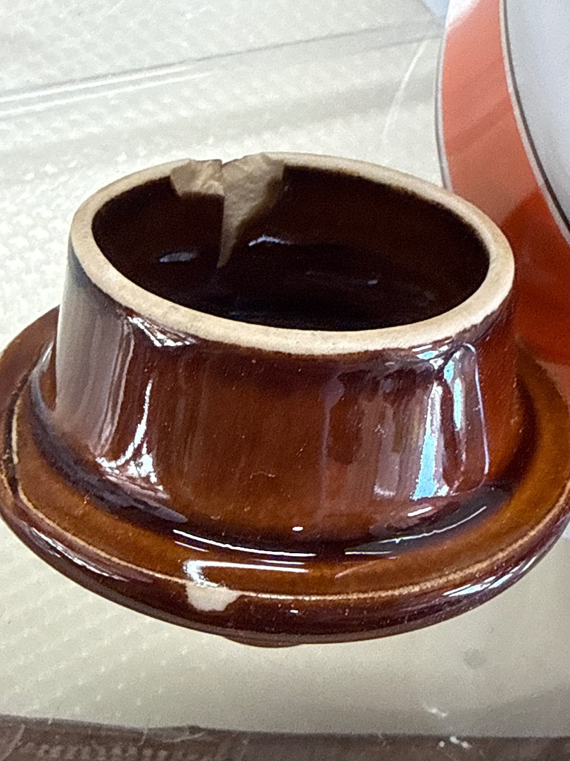 Cafetière – Melitta – Vaisselle – Vintage orange et blanche