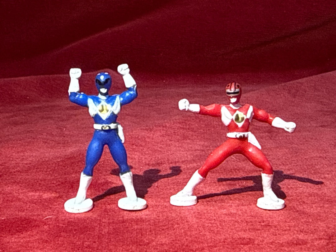 Figurines Power Rangers Blue Ranger et Red Ranger