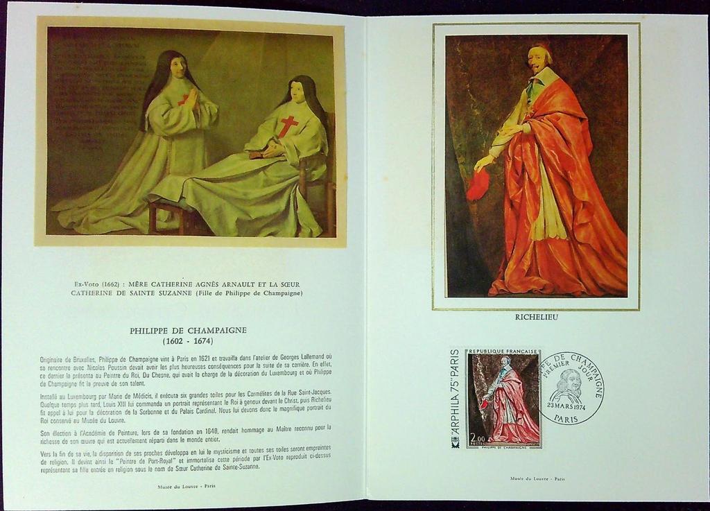 Philippe De Champagne Richelieu Enveloppe Dépliant Timbre 1er jour Encart Fdc Yvert et Tellier
