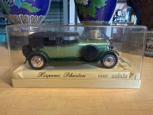 Voiture miniature – Solido – Jouets voitures – Hispano Phaeton vert