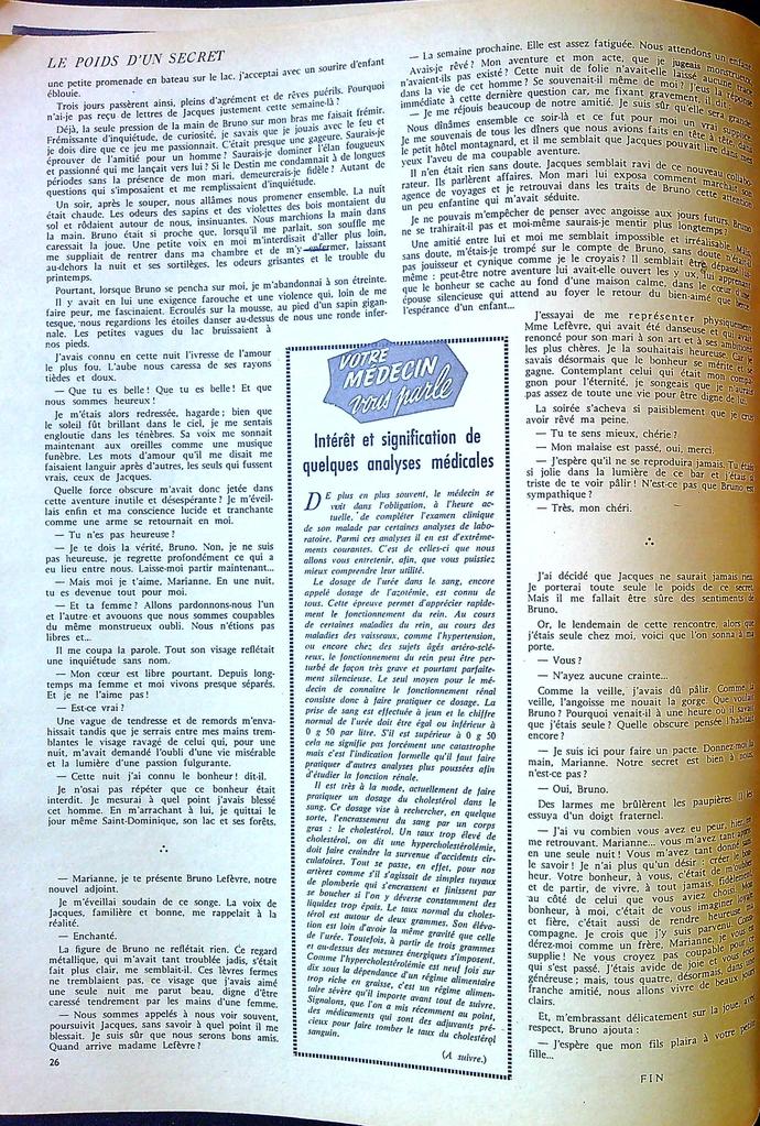 Magazine Nous Deux – N° 584 – Littérature – Roman-photos