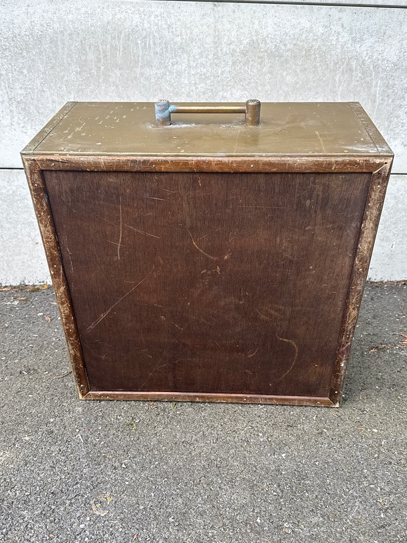 Boîte de rangement – Vintage – Boîtes de rangement – Laiton doré et bois