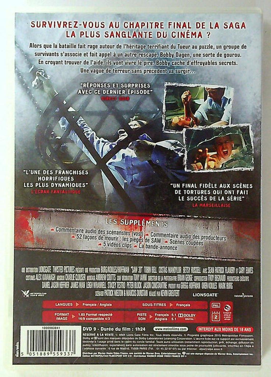 Dvd Saw Chapitre Final Director's Cut Metropolitan