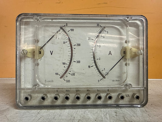 Multimètre analogique – Lemouzy – Accessoire électronique – vintage double cadran gris