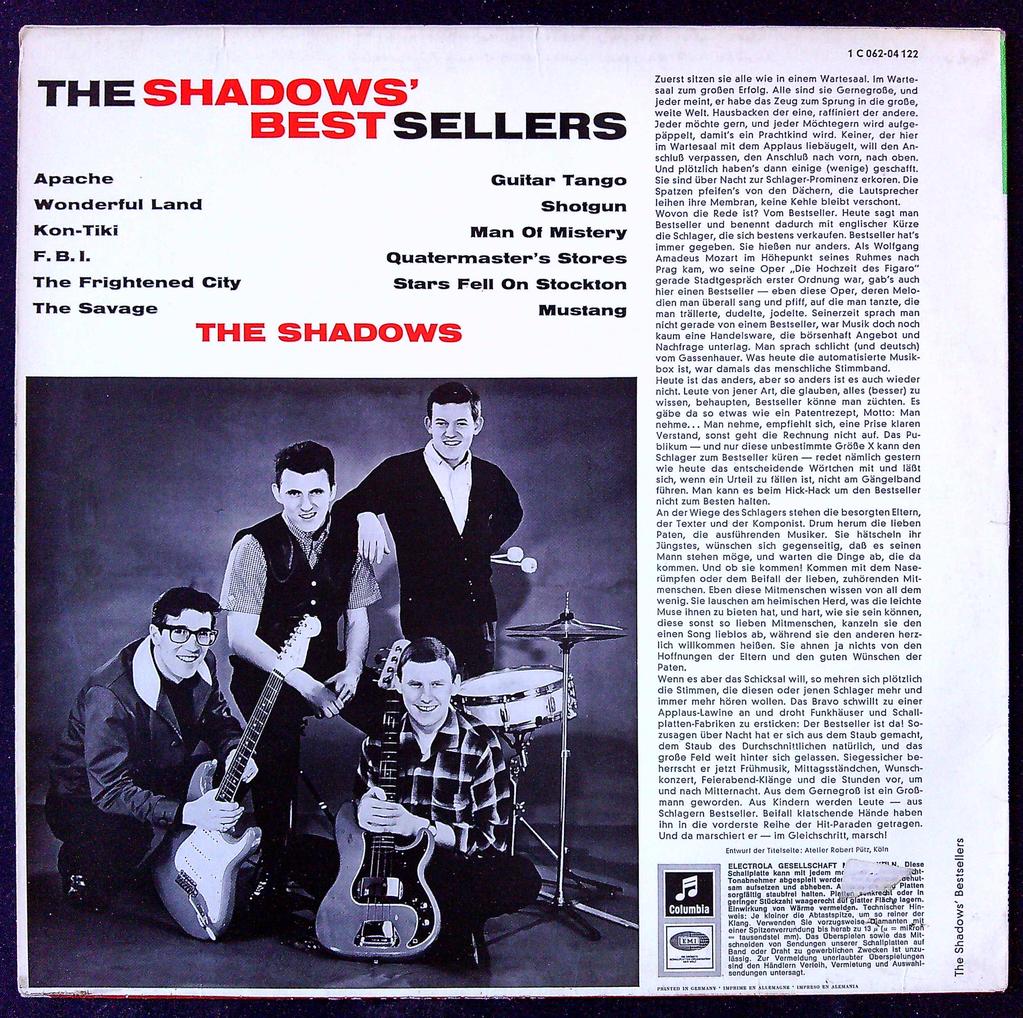 Vinyle The Shadows Best Sellers Emi Columbia