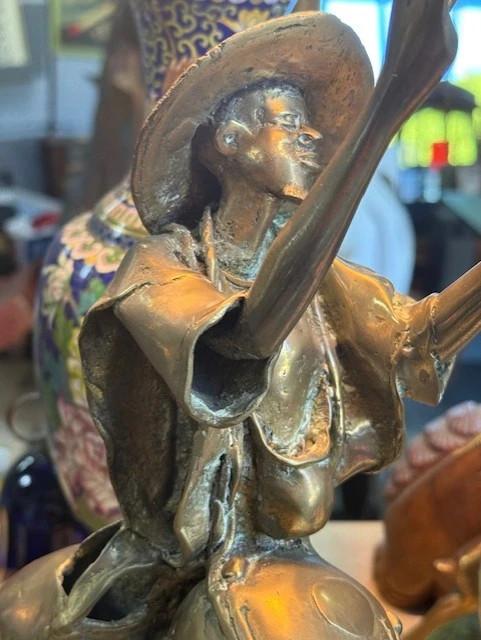 Statue – Bronze – Sculptures Et Figurines – Musicien Au Tambour