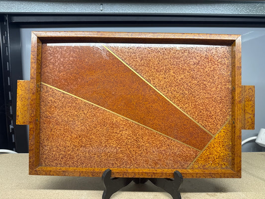 Plateau – Vintage – Trays – Bois laqué géométrique
