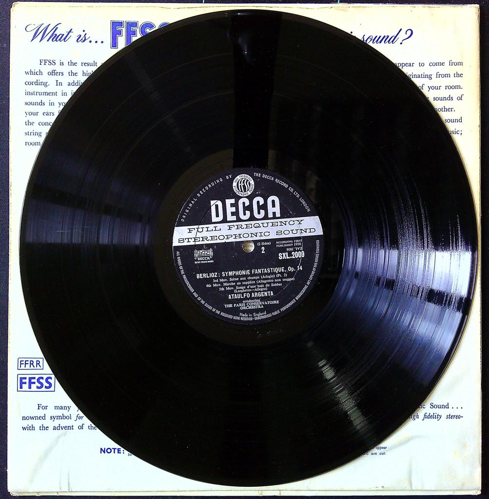 Vinyle – Decca Sxl 2009 – Musique – Pressage original