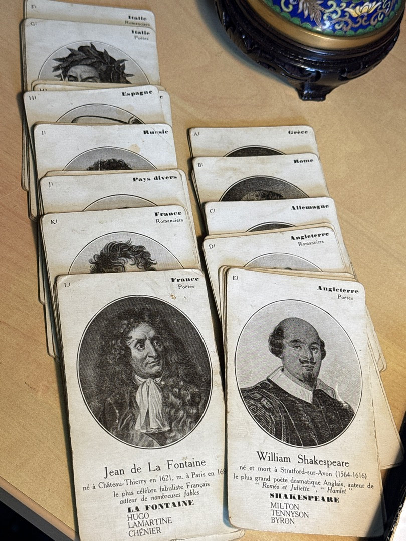 Jeu de 7 familles – Fernand Nathan – Collection – Les Littérateurs Célèbres