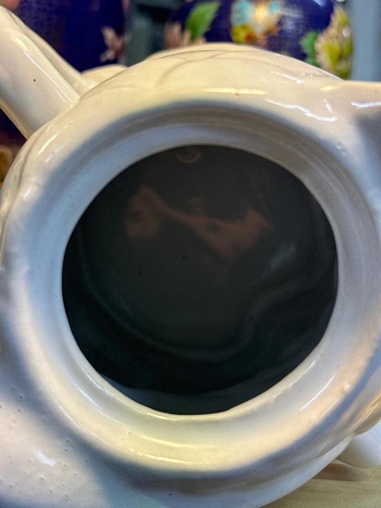Théière Hiboux Céramique Porcelaine Blanc