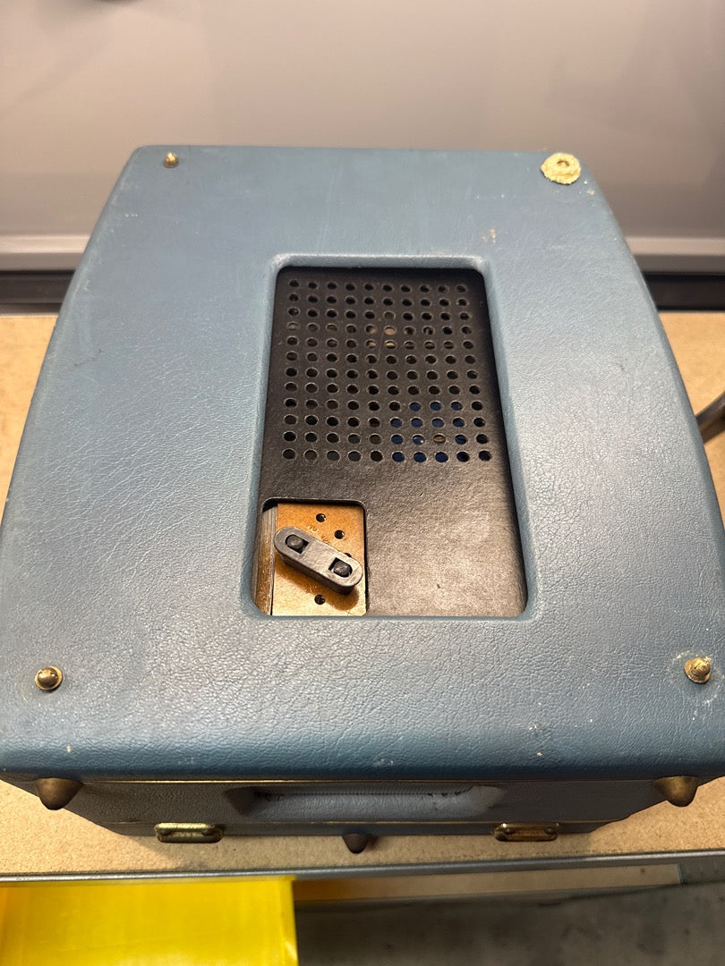 Magnétophone – Telecronic – Boîte – Vintage bleu gris
