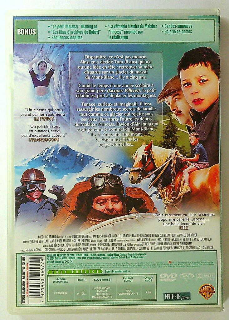 Dvd Malabar Princess Gilles Legrand Jacques Villeret