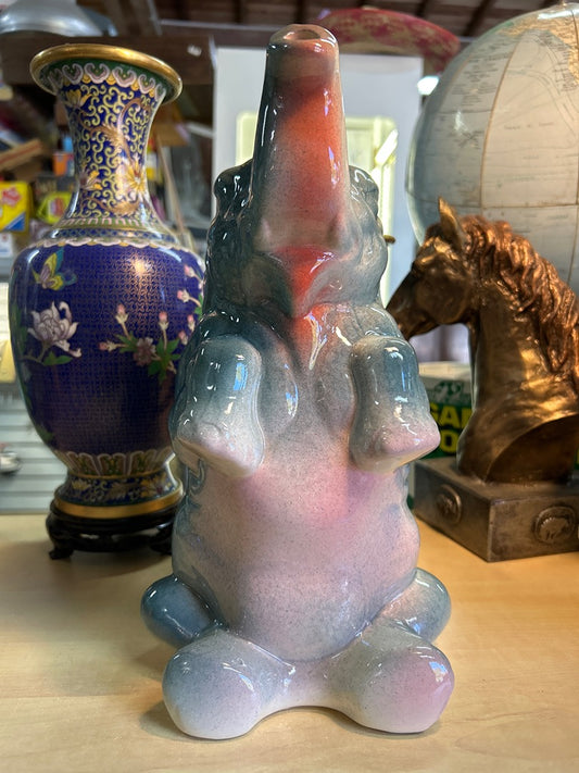 Pichet Barbotine Éléphant Vintage