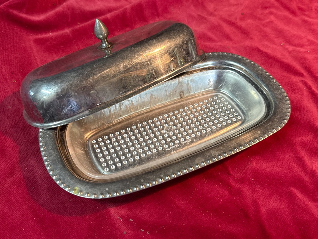 Beurrier – Denmark – Art de la table – Vintage métal argenté
